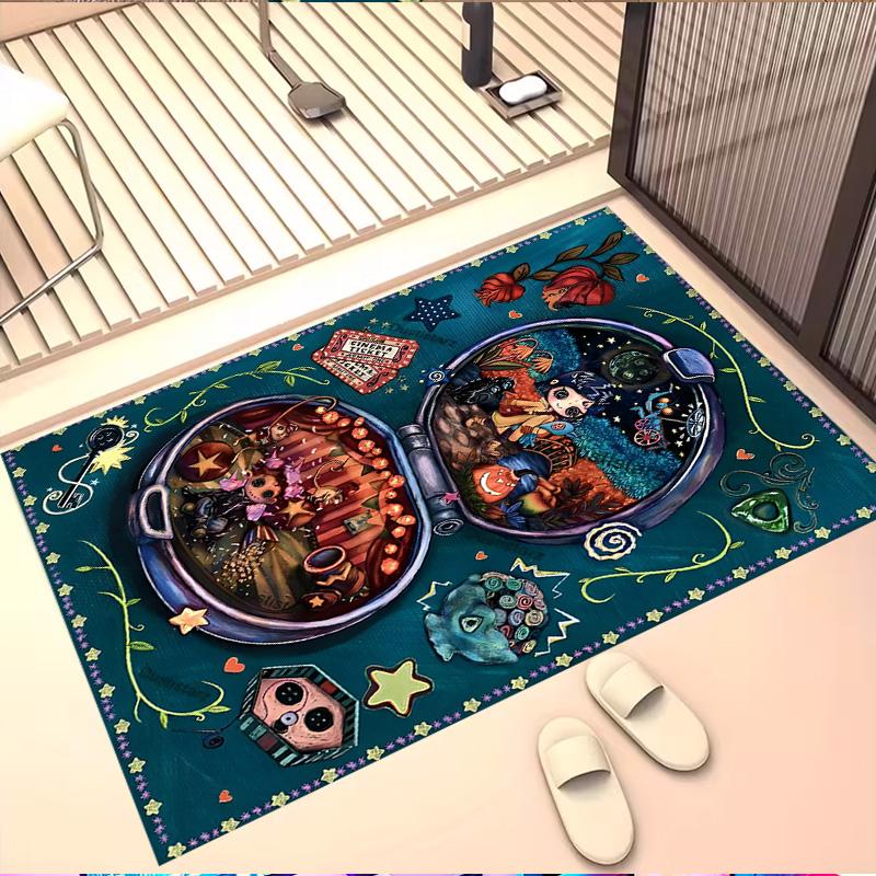 Coraline Print Rug, Washable Floor Carpet, For Entryway Dorm Laundry Room Office Study, Home Decor Birthday Christmas Gift