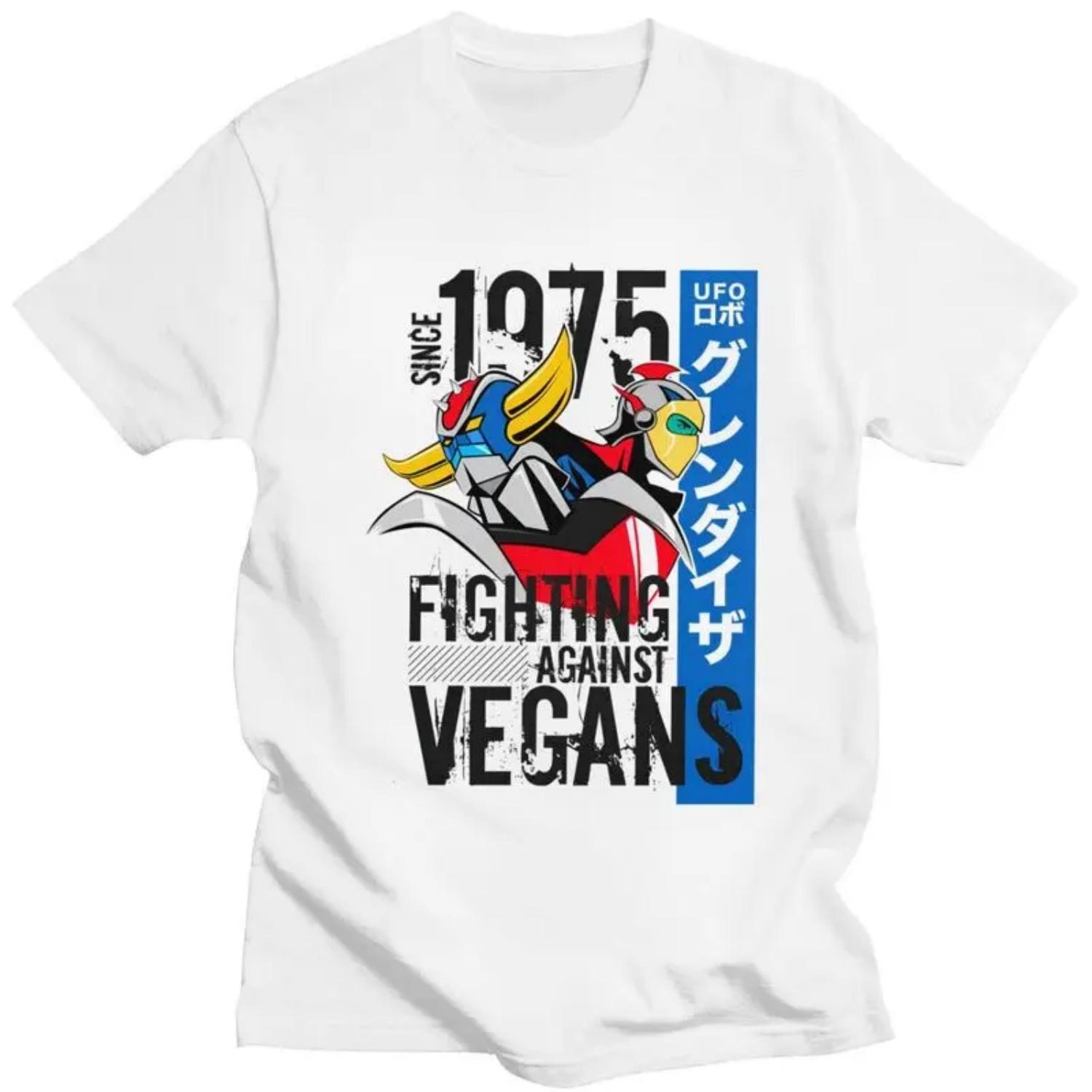 

Custom Color Grendizer Vegan Tshirt for Men Short Sleeve T Shirt Fashion Goldorak UFO Robot T-shirt 100% Cotton Tee Gift Idea S чёрный