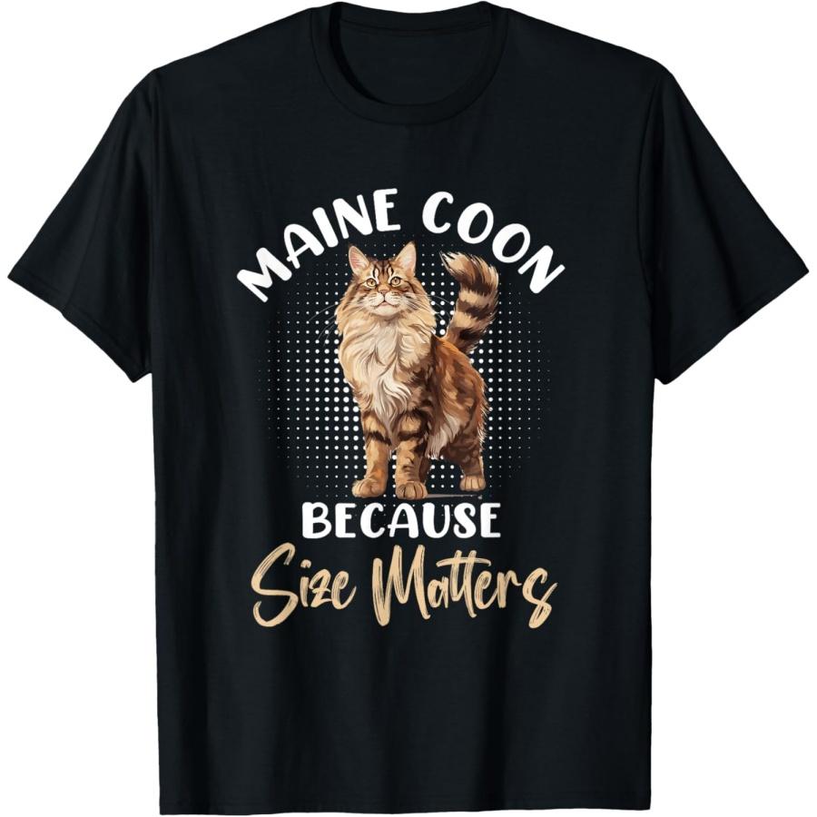 Maine Coon Cat Breed Pet - Maine Coon Because size Matters T-Shirt XXXXXL чёрный