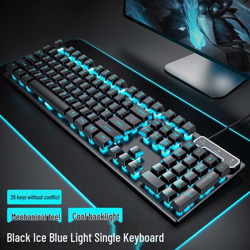 Mechanical Feel K2 Wired Keyboard and Mouse Set for Esports, Office, and Gaming.