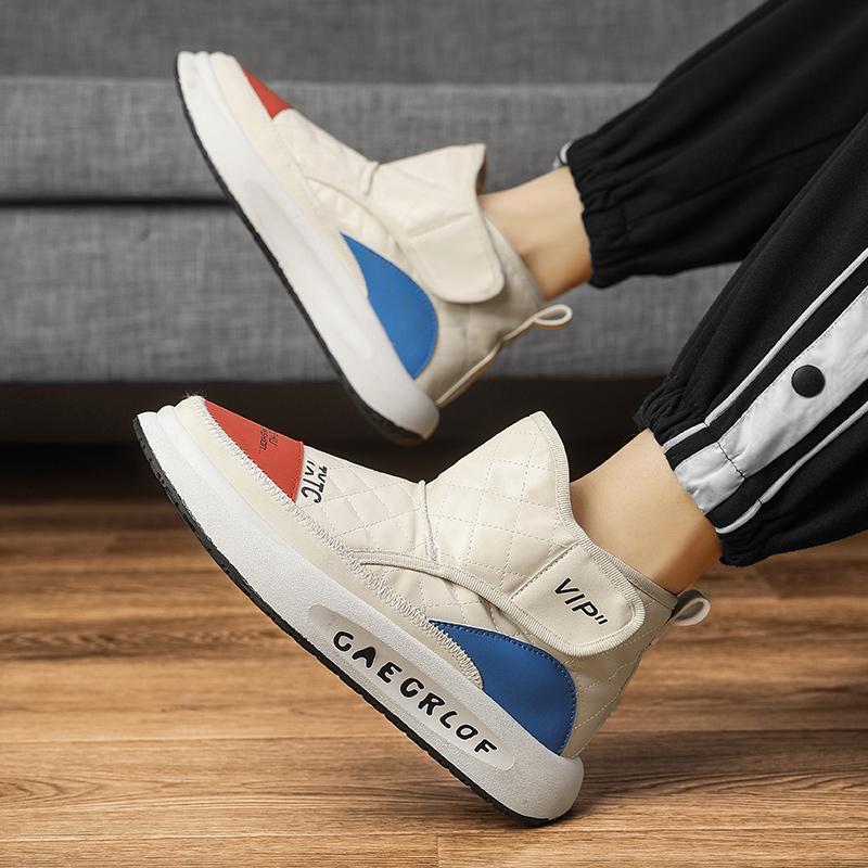 Fashion Men Snow Boots Outdoor Shoes For Male Thick Sole Sneakers for Men Winter Shoes Botines Tenis Keep Warm Fluff Mens Ankle Boots