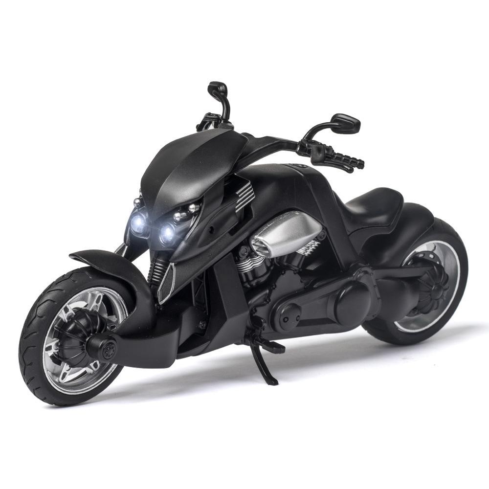 

1/12 Yamaha Tyrannosaurus Rex V-REX Racing Motorcycle Simulation Alloy Motorcycle Model Sound and Light Collection Kids Toys Gift чёрный