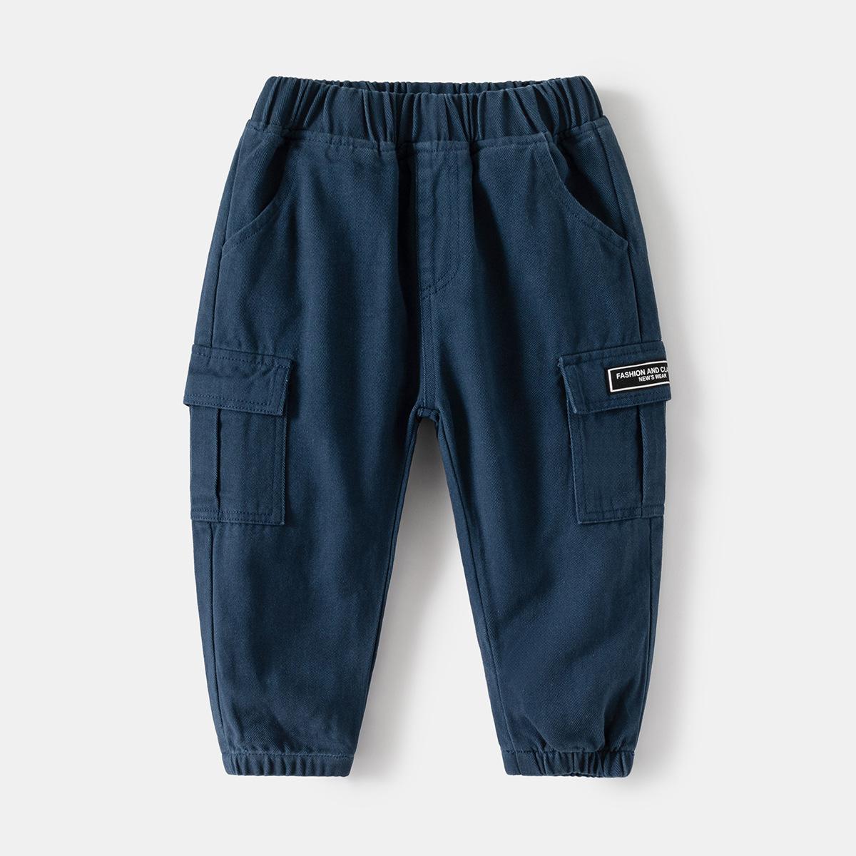 Spring New Products Children s Pants Boys  Pants Baby Label Fashion Casual Pants 90cm