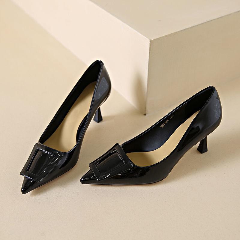 Fashion Office Pointed Toe With Medium Heels Shoes for Women Spring and Autumn Y2k Korean Style Wholesale Young Woman Pumps On Promotion