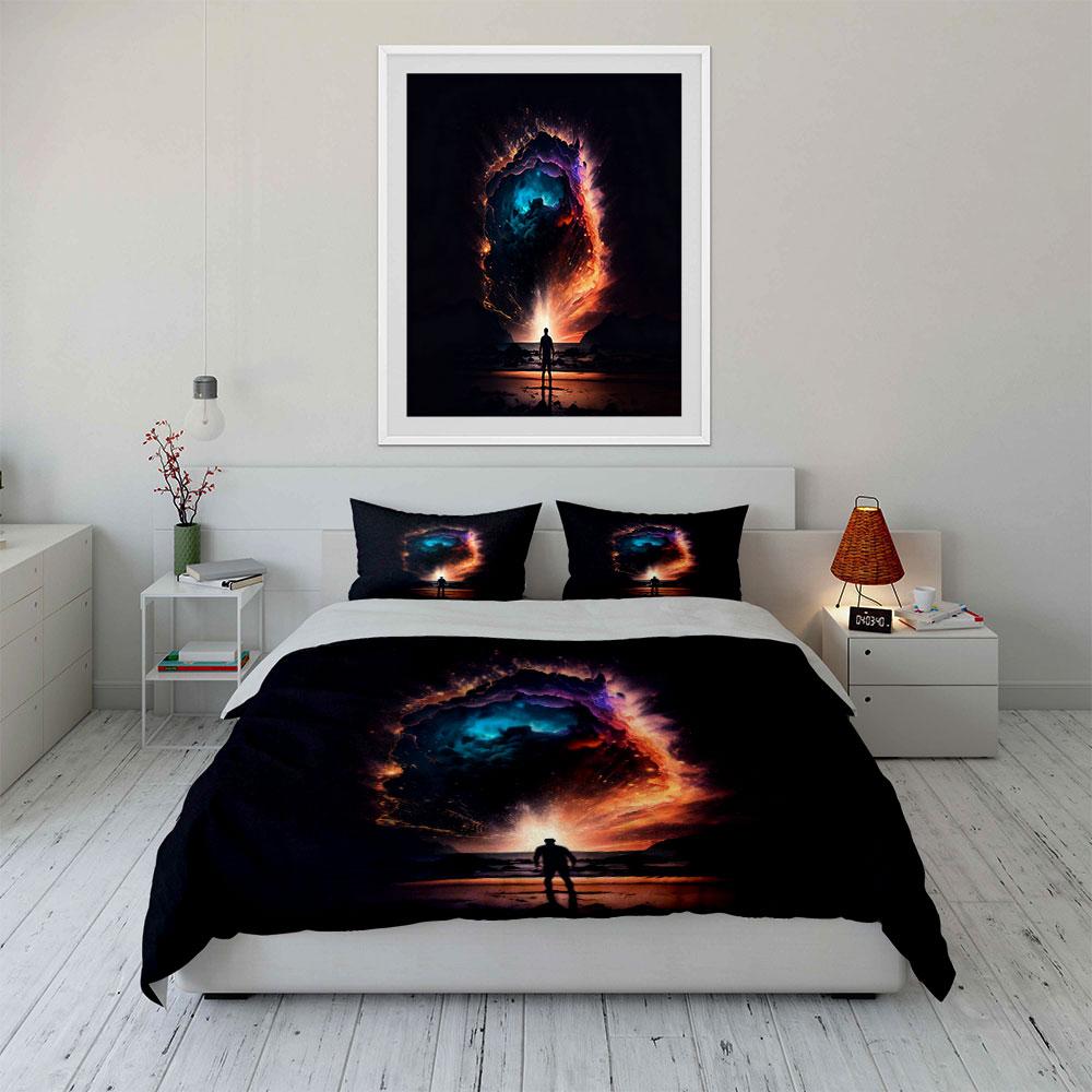 Cosmic Art Three-Piece Set Soft Comfortable Duvet Cover Bedding Set Included 1*Duvet Cover & 2*Pillowcases, Gift