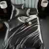 A/B Double-Sided Color Bedding Set Silky Satin Duvet Cover Bed Sheet Pillowcase Luxury Bedsheet King Queen Double Twin Size