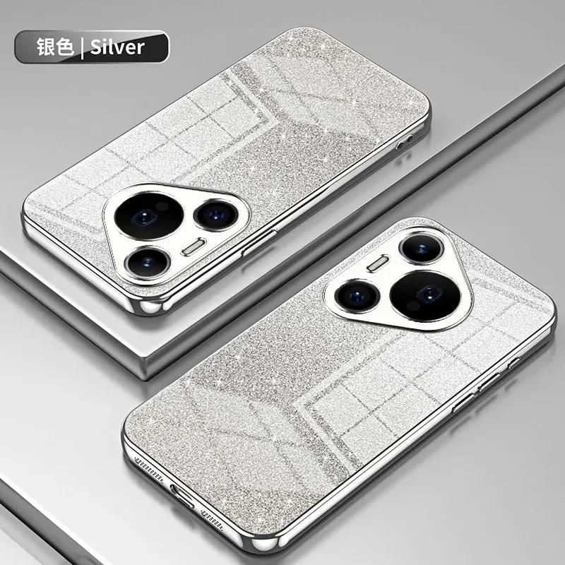 Bling Glitter Plating Silicone Case For Huawei P70 Pura 70 Pro Ultra Shiny Soft Back Cover