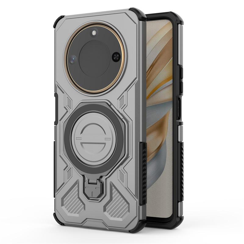 

For Honor X9c Smart Case Honor X9c Smart Cover Holder Magnetic Wireless Charging Bumper Protective Phone Cases Honor X60 Funda Honor X60 серый