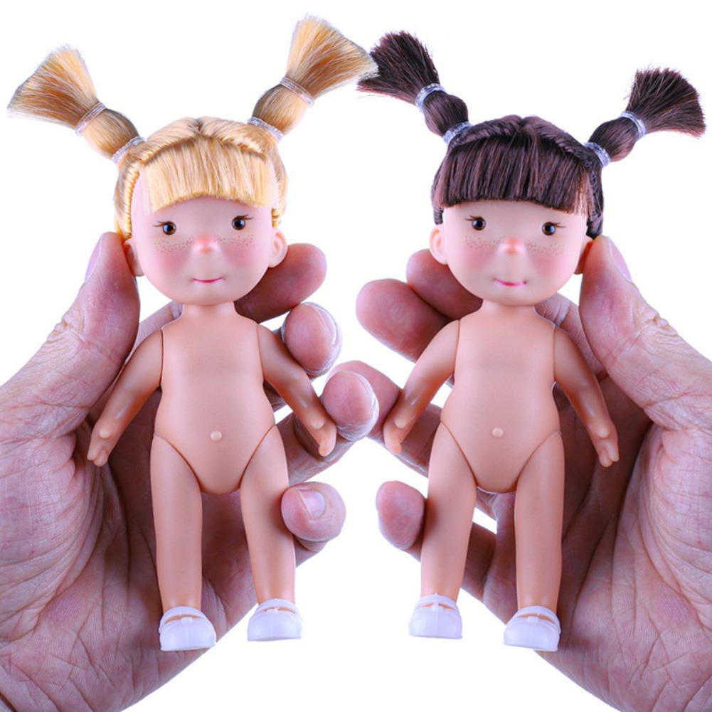 3D Simulation Eye Cute Doll Home Toy 14Cm Mini Sweet Potato Doll Vinyl Material Bean Eye Doll Dark Skin Dress Up Doll Toy