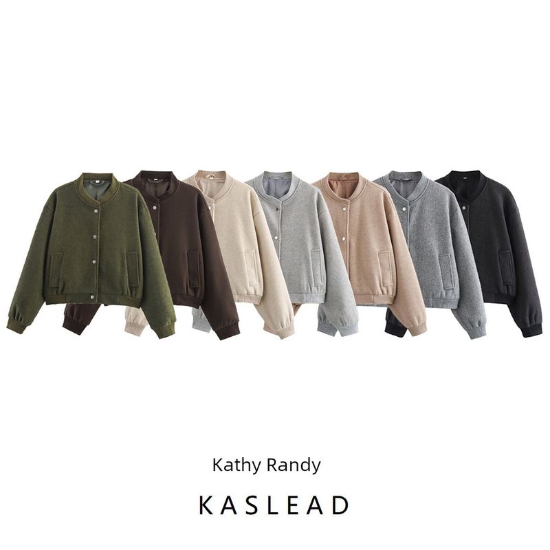 Kaslead New Arrival Women's Clothing Fashion Style Fashion Casual Easiest for Match 5 Colors Soft Woolen Jacket Outwear