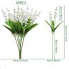 10pcs/lot Simulation Flowers Plastic Lily of The Valley Wedding Bride's Bouquet Artificial White Flower Home Table Decoration