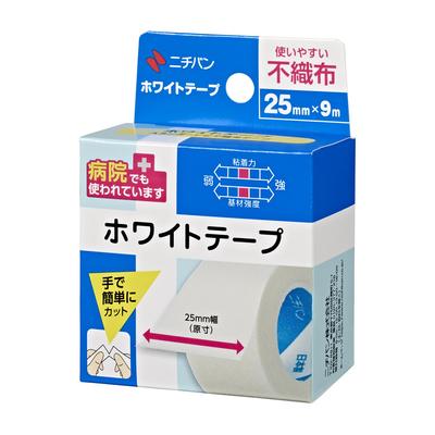 Nichiban White Tape 25mm Width 9m Roll 1