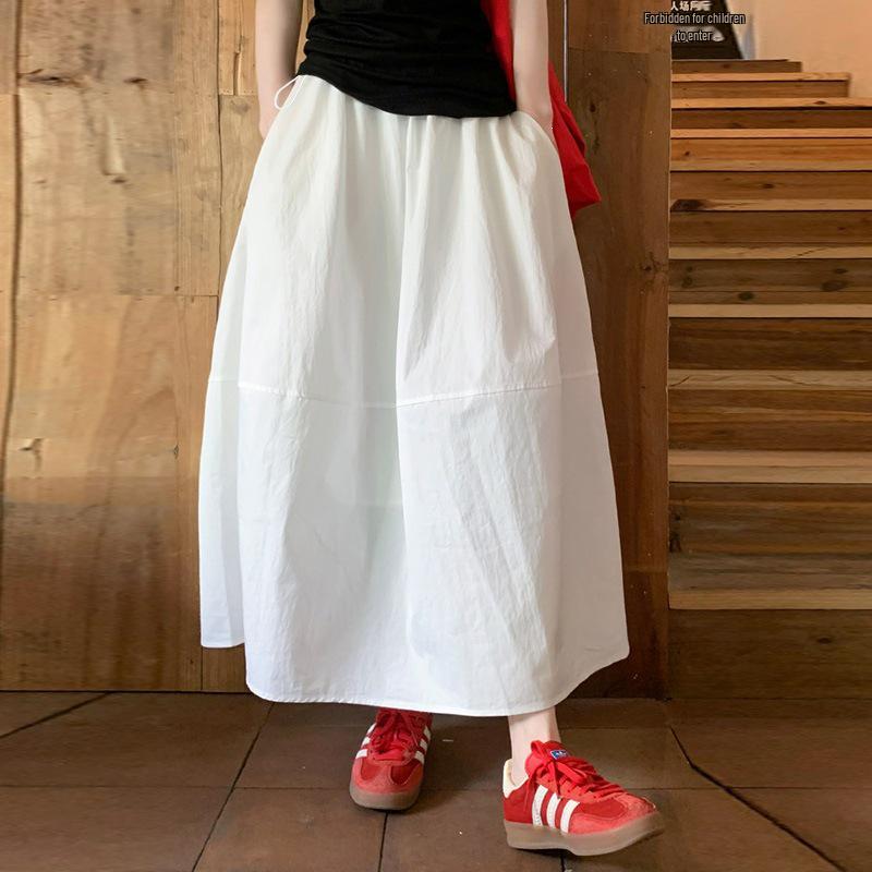 2026 New Summer Anti-Wrinkle Quick-Dry Maternity Skirt: Casual Slimming Mid-Length. L
