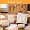 Vintage Wood Plant Stamp Set For Scrapbooking And Journaling Creative Decor