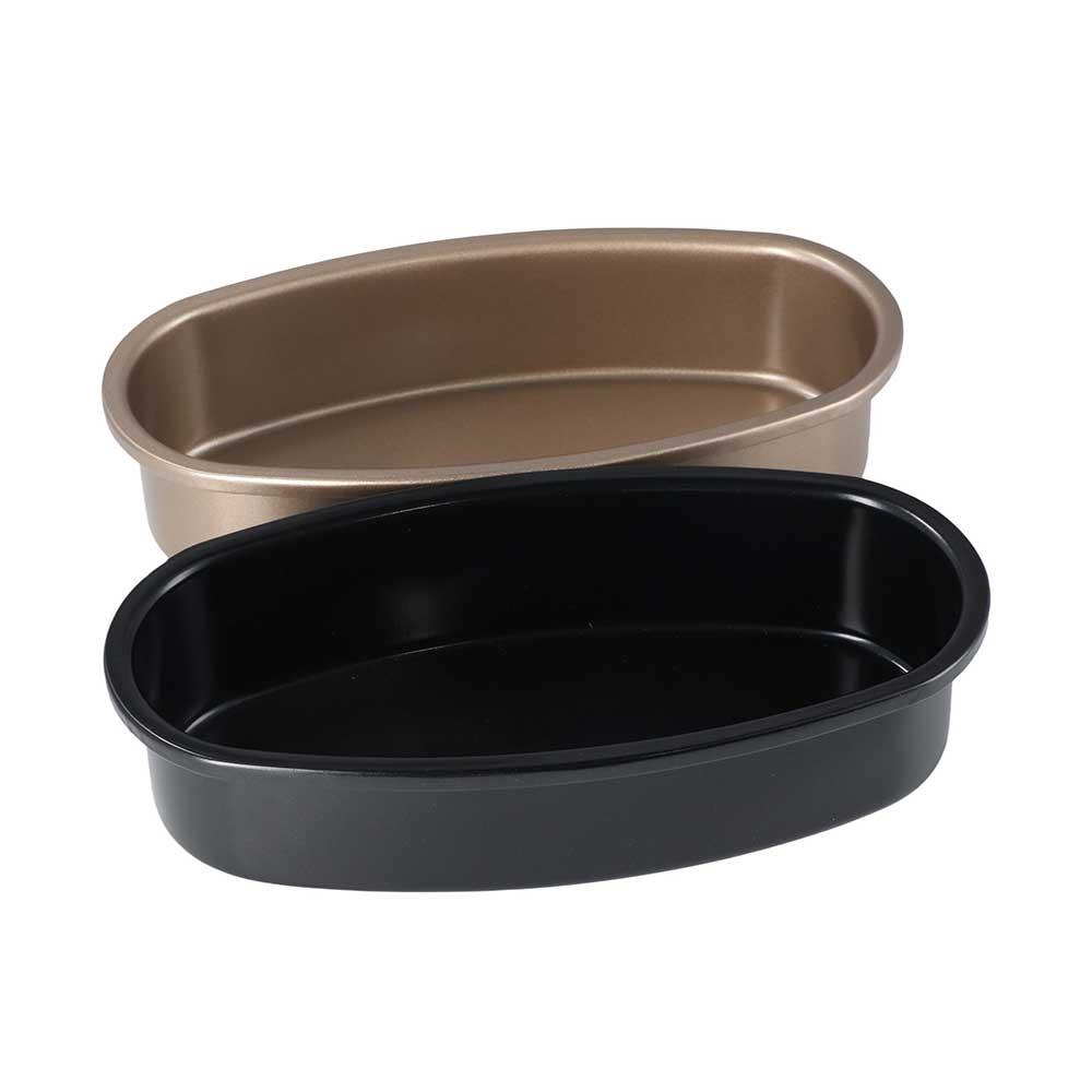 DIY Non-stick Cheese Cake Tin Oval Shaped Carbon Steel Loaf Tray Bread Mould Baking Tool Cake Pan