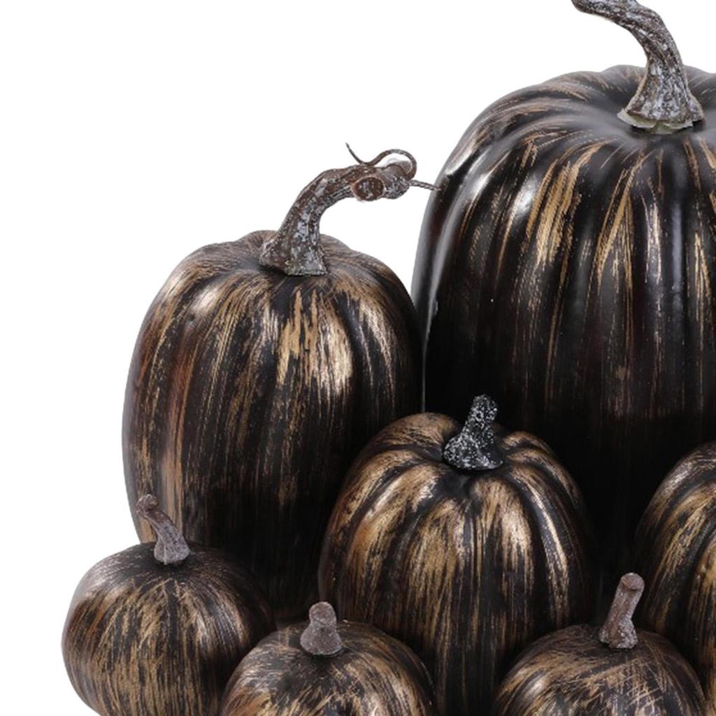 7 Pcs Assorted Artificial Pumpkins Decoration Autumn Halloween Decorative Pumpkin for Display Garden