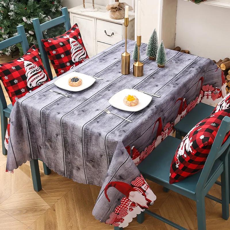 New Christmas Decorative Decoration Creative Christmas Printing Table Cloth Table Flag Christmas Desktop Decorative Supplies
