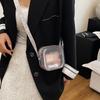 New PVC Messenger Bag Transparent Solid Color Crossbody Bag Waterproof Jelly Shoulder Bag Girls Lipstick Key Storage Bag