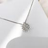 Lange Schlüsselbein Kette Silberschmuck für Damen Mädchen Glücks Schneeflocken Halskette Dekor