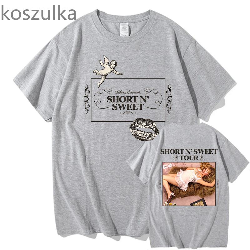 Sabrina Carpenter Short N Sweet Tshirts Unisex Summer Tshirt Female Y2k Clothing Pure Cotton Harajuku Fashion Casual Streetwear