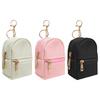 Portable Cosmetic Bag for Trendy Women PU Leather Materials Lipsticks Holder with Keychain Travel Organizers Daily Use