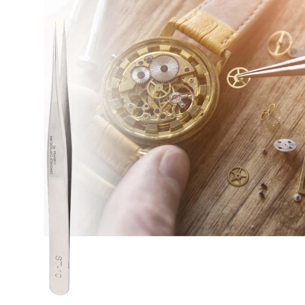 Stainless Steel Material Precision Tweezers Silver Color Various specifications Watch Repair Tweezers Lash Extension Tweezers