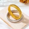 European and American Striped Stainless Steel Bangle: 12/15mm Women's Light Luxury Elastic Bracelet
