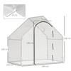 Greenhouse, Walk-In, 1.80 x 1.00 x 1.68 m, Foil Greenhouse, Sturdy Tarp, White