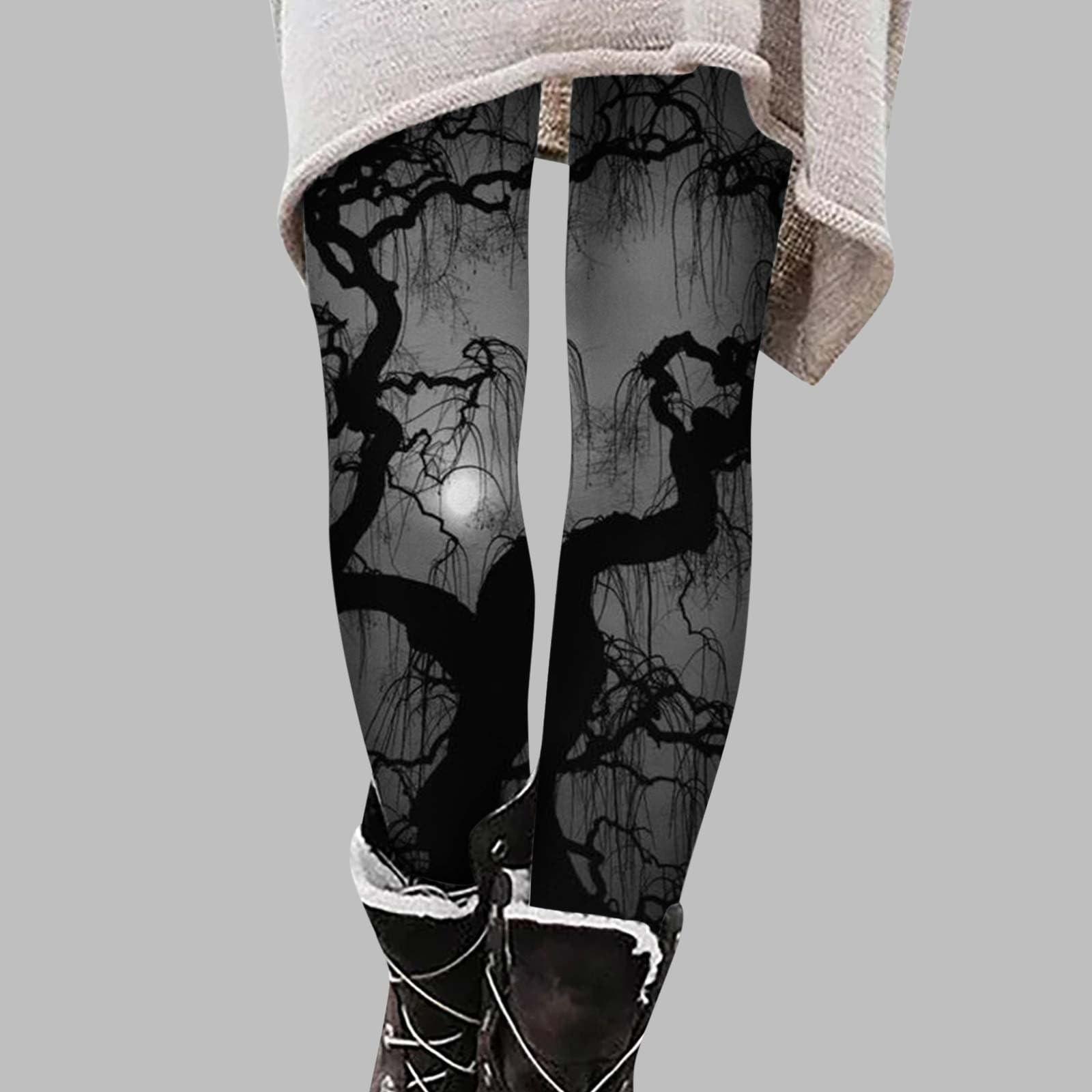 

Женская мода, эластичные брюки с принтом на Хэллоуин, повседневные домашние брюки для сна S чёрный