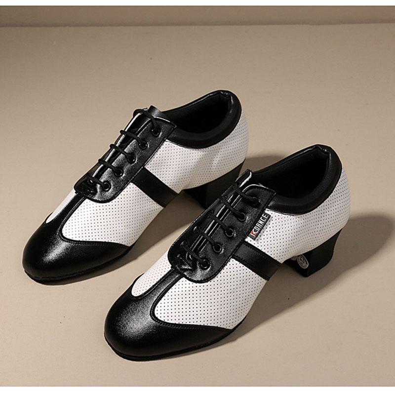 Latin Dance Shoes for Women Men 3.5cm Genuine Leather Soft Sole Standard Dancing Shoes Tango Salsa Ballroom Shoes