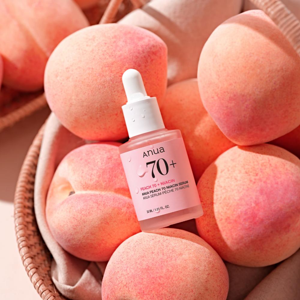 Anua Peach 70 Niacin Serum (30ml) – Brightening & Smoothing Serum with Niacinamide and Fermented Peach Extract, Korean