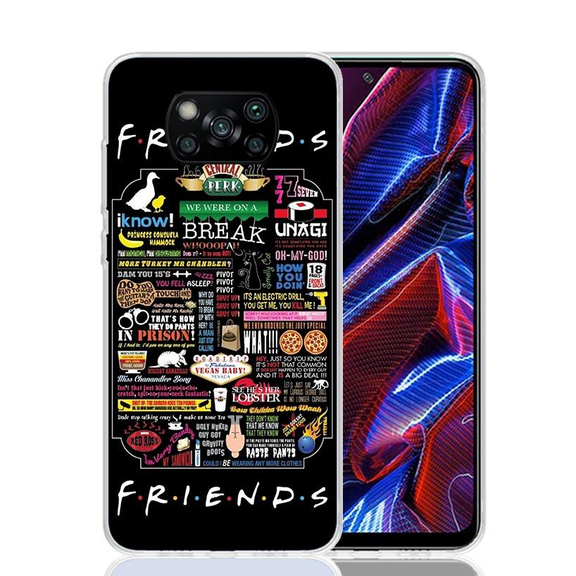 Friends Tv Show Funny Family Case Phone Cover for Xiaomi Redmi Note 10 9 9S 8 8T 7 5 Pro Mi 12T 11T 10T 9T 12 11 Lite A3 A2 Tren