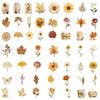 50Pcs/Set Wabi-sabi. Retro Flowers & Leaves Series 06 PET Stickers Waterproof DIY Fashion Doodle Decals Stickers