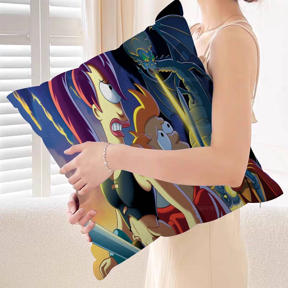 F-FuturamaS Decorative Room Aesthetics Pillow Case Home Decor Bedroom Sofa Bed Couch Pillow Cover 45x45
