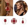 Crystal Floral Shaped Earrings Jewelry Modern Style Earrings Popular Popular Style Earrings  Bride