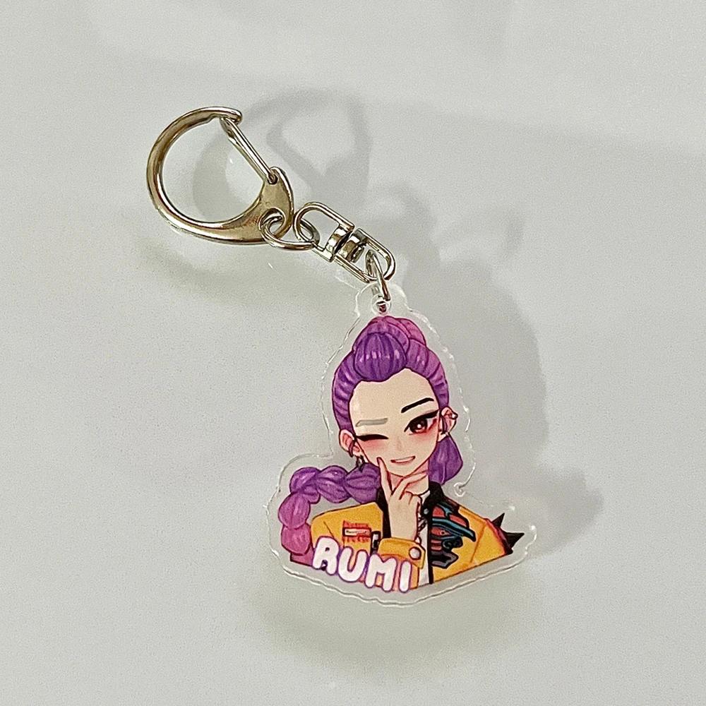 8 Stück Kpop Dämonenjäger Huntrix Saja Boys Schlüsselanhänger Rumi Zoey Jinu Mira Meine Seele verkauft Schlüsselanhänger - Kpop Fan Zubehör Schmuck