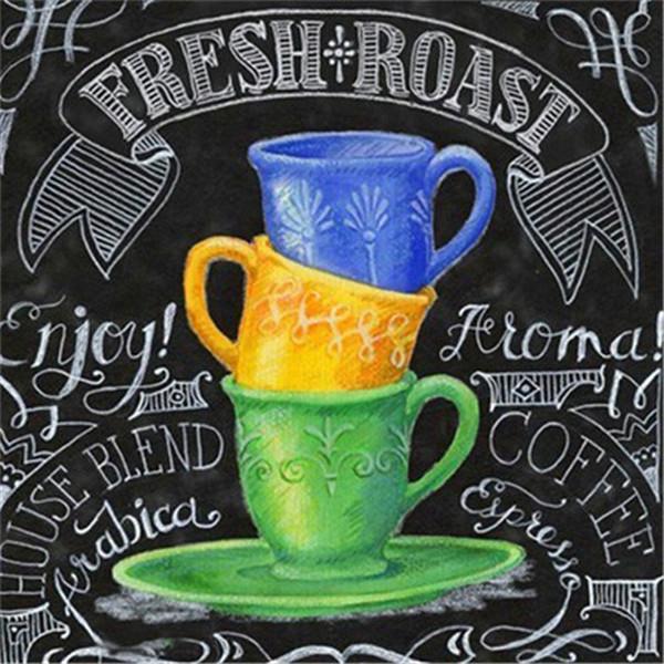 5D diamentowe malowanie nowa kawa Diy diamentowa mozaika sprzedaż tekst zdjęcia dżetów New Arrival!