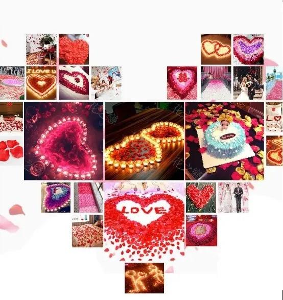 Silk Cloth 1000 Pieces Of Simulated Rose Petals Hand-scattered Wedding Room Fake Petals Wedding Wedding Supplies