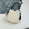 Large Capacity Fashion Canvas Shoulder Bag Women's Leisure Literature and Art Simple Solid Color Crossbody Backpack
