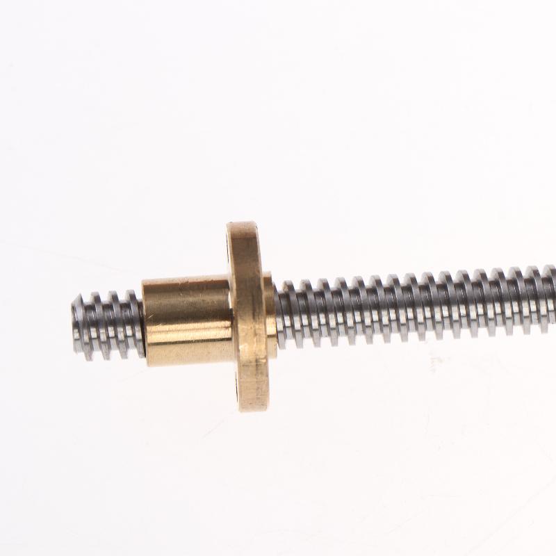 T8 Lead Screw with Brass Nut OD 8mm Lead 2mm Long Service Life 3D Printer Component for CNC Router Equipment