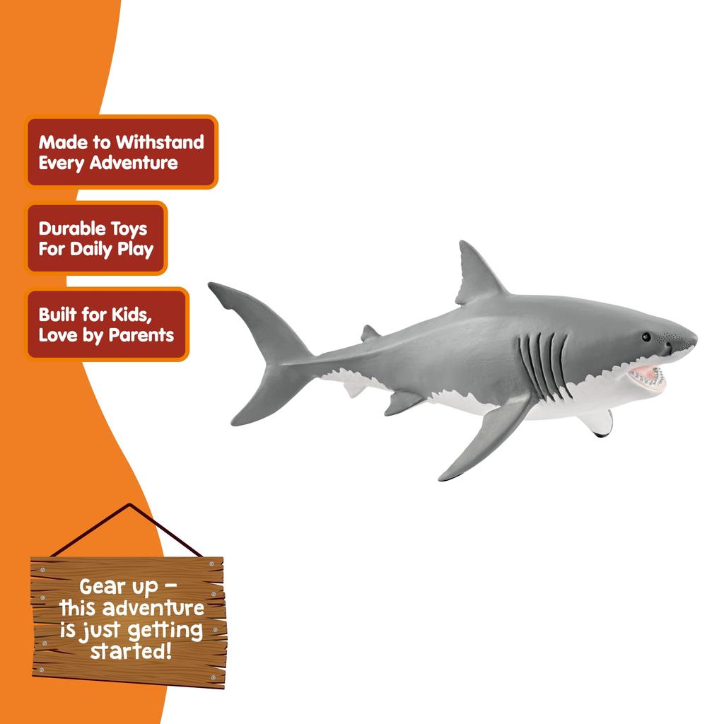 Schleich Wildlife Great White Shark Figure 14809