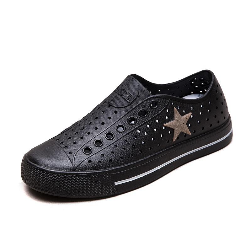 Spring and Autumn low-top men's rain shoes kitchen work shoes low tube rubber shoes student fashion couple waterproof men's and women's shoes