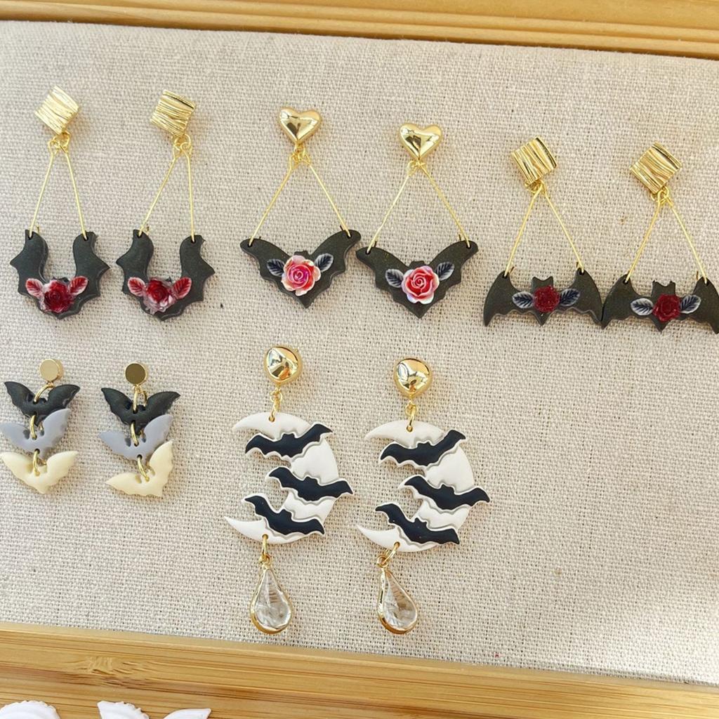 Earring Molds Jewelry Moulds for Earrings Pendant Keychain Jewelry Making Hand Crafting Clay Cutter Molds for Beginner
