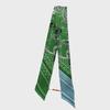 2024 Summer Silk Ribbon Double-Sided Mulberry Scarf, Light Gray 18 Momme Twill, Versatile Wristband