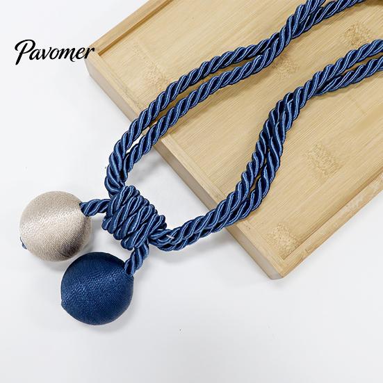 Adjustable Curtain Ties 2Pcs Tiebacks Rope, Decorative Handmade Tie Back, Simple Securing Holdbacks Ropes for Living Room Bedroom Window Sheer Drapes