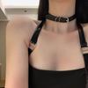 Punk Black Choker Necklace for Women - High-End Clavicle Chain Accessory