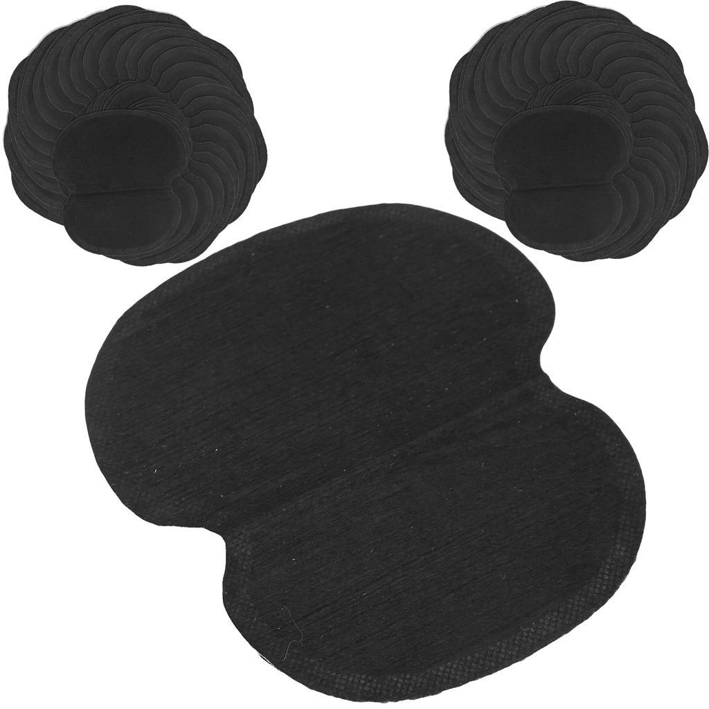 60pcs Underarm Armpit Sweat Pads NonWoven Fabric Dress Clothing Underarm Sweat Pads Black