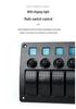 8-Position Universal Switch Panel with Overload Protection for Cruise Ships (12-24V)