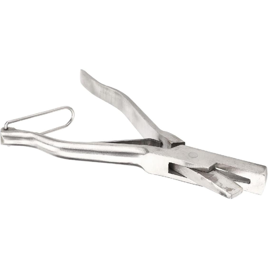 

Клещи для ушных бирок из нержавеющей стали, клещи для ушных бирок для свиней, клещи для ушных бирок, эргономичный ветеринарный инструмент для вырезания ушных надрезов для идентификации крупного рогатого скота, овец, коз (В