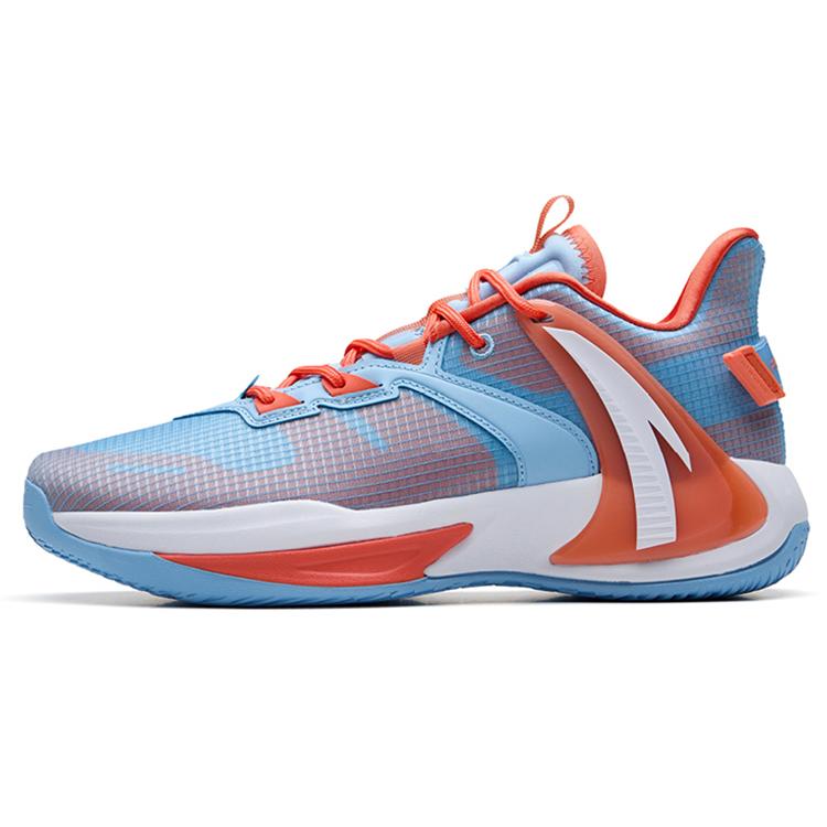 Nové Pánské basketbalové boty ANTA Swoosh 2.0 s nízkým svrškem Vodopádově modré/Šafránově oranžové 112231606-6
